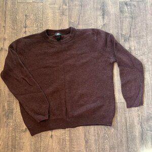 H&M Women's Brown and Burgundy Jumper